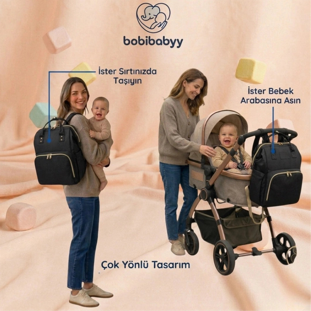 Bobibabyy - Süper Anne Bebek Bakım Çantası