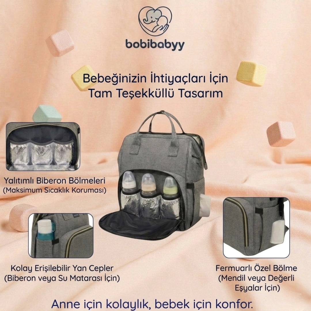 Bobibabyy - Süper Anne Bebek Bakım Çantası